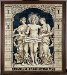 Tableau de carreaux avec les trois grâces